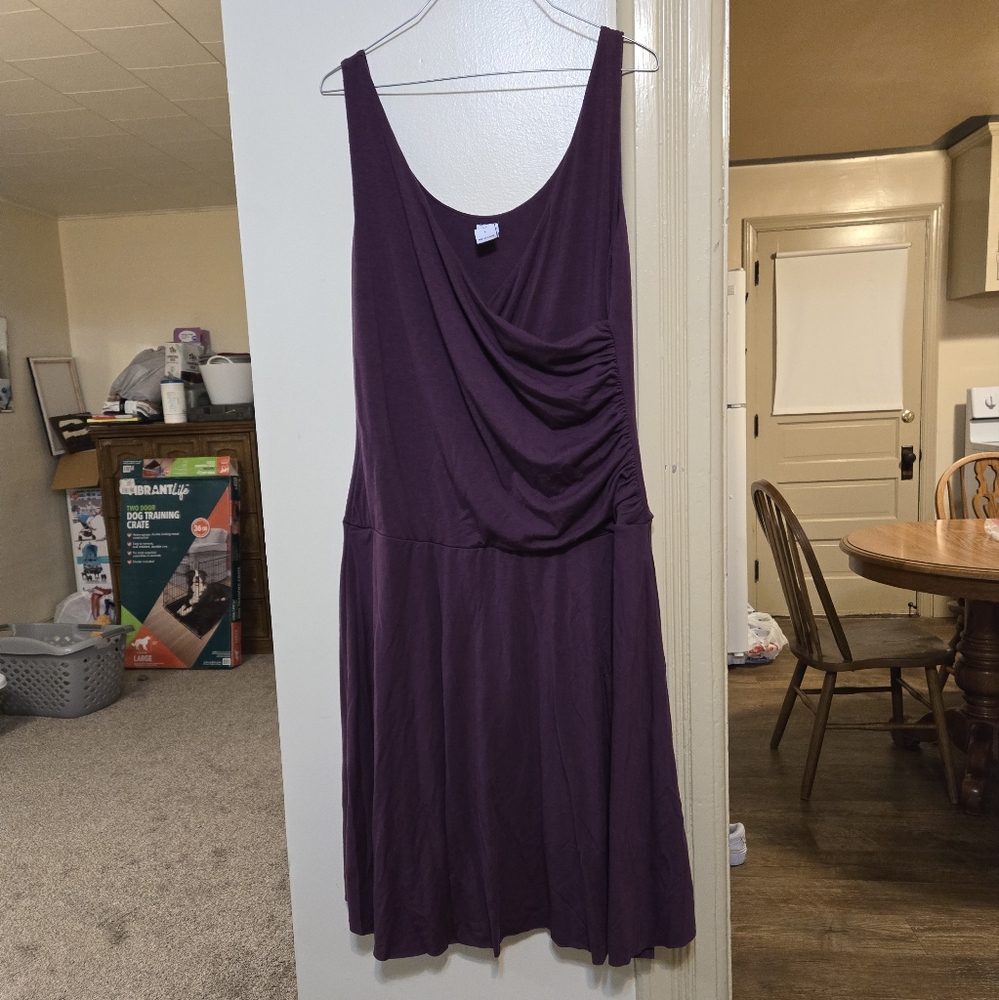Gap soft & stretchy purple sleeveless dress size large in great condition